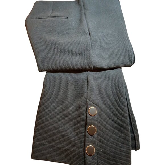 ANN TAYLOR Dress Trousers w/ Gold Button Detail -like new - Picture 3 of 10